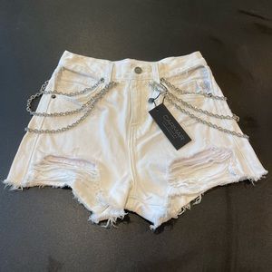 CARMAR Los Angeles White Denim Shorts